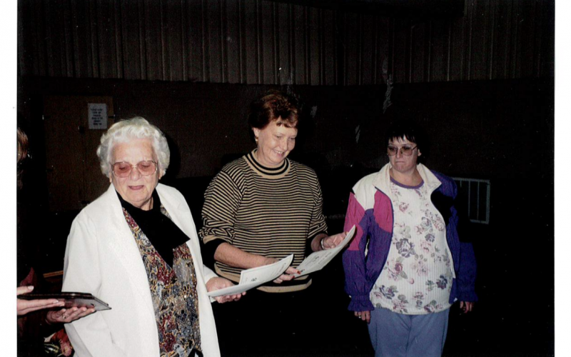Dixie Palmer of Tomotla was honored for serving as a 4-H Leader for more than 40 years, Jane Stiles for being 4-H agent assistant and Linda Sneed of Tomotla receive awards at the 1999 annual Western North Carolina Development Association dinner.