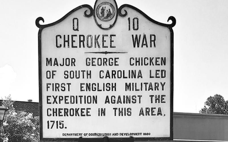 The Major George Chicken war marker in Murphy.