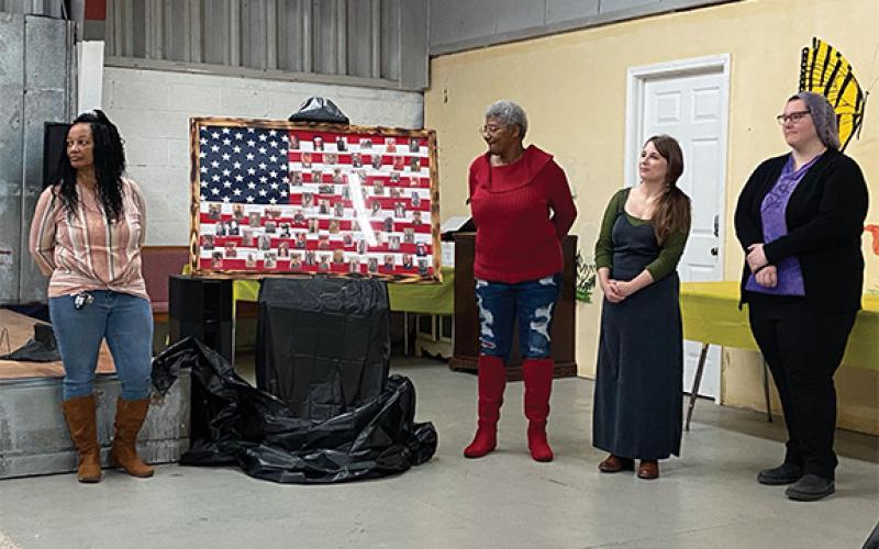 Photos by David Brown/dbrown@cherokeescout.com This moving tribute recognizes U.S. military veterans who hail from Texana.
