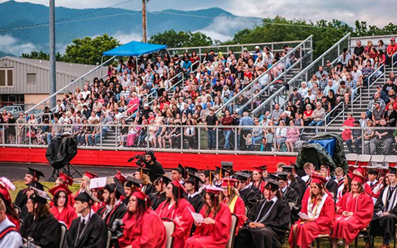 Sam Jokich/Staff Correspondent There was a sea of bright red as the Andrews High School Class of 2023 graduated.