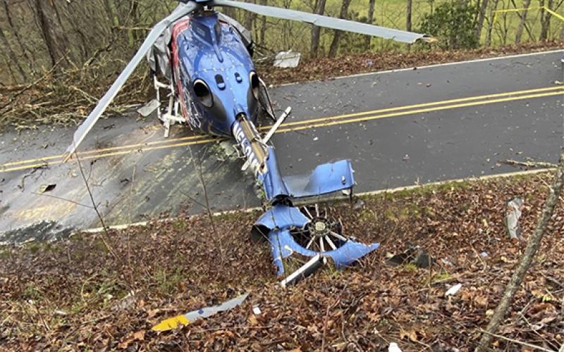 Photos taken by the Federal Aviation Administration show wreckage of LifeFlight 6 on March 10.