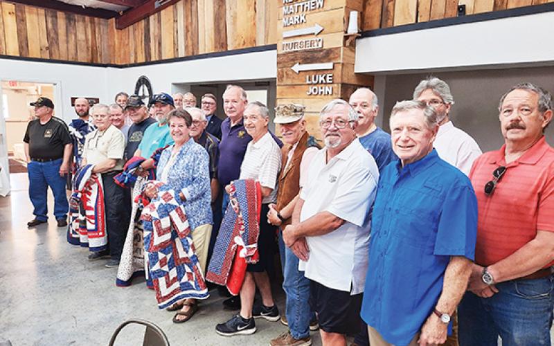 Veterans who attend church at Shepherd of the Mountains received a handmade quilt in appreciation for their faithful service to the country. They were honored on June 12 with lunch and a quilt of their choosing. 