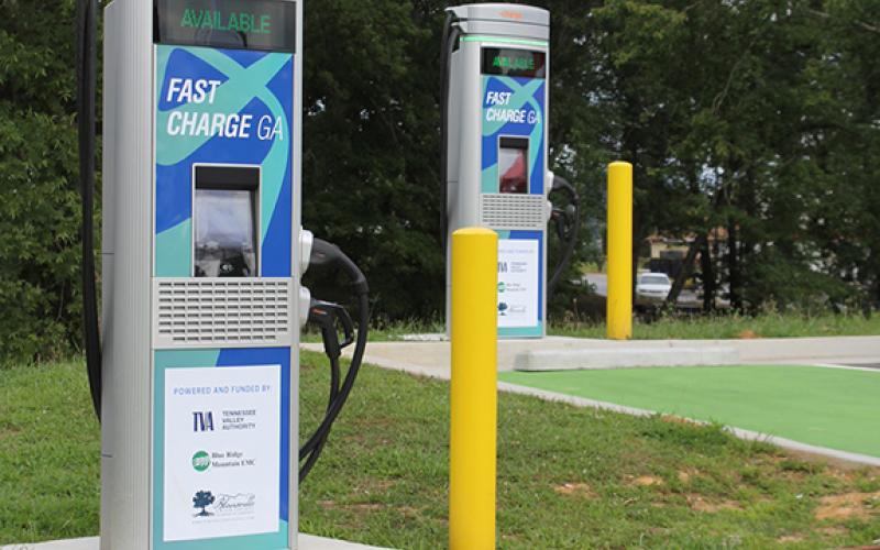 Electric vehicles have a new place to get re-charged in nearby Blairsville, Ga.