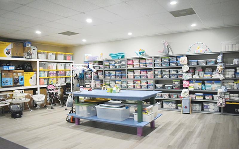 Bill Belian/Contributing Photographer  Joseph’s Store House offers expecting mothers numerous items to choose from for their new baby at the Pregnancy & Parenting Center of Murphy.