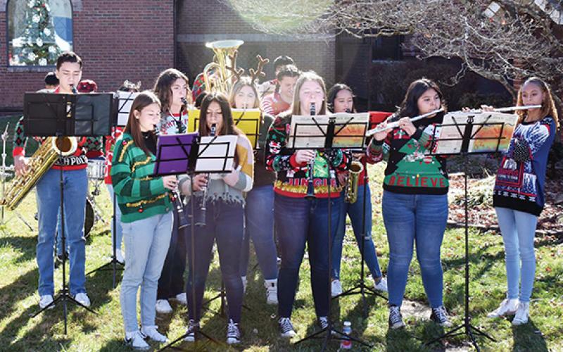 Bill Belian/Contributing Photographer  The Andrews High School Band entertained festival-goers during the 10th annual Christmas on Main on Nov. 18.