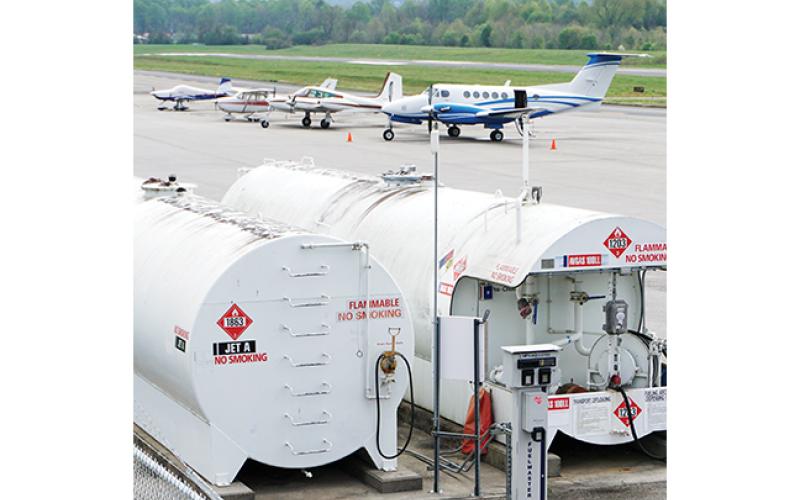 Western Carolina Regional Airport has been upgrading its fueling systems, which are shown in the foreground.