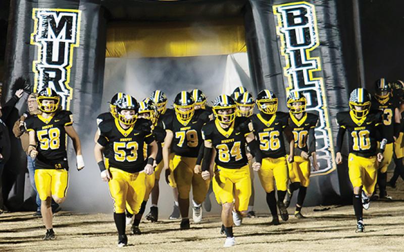 Sam Jokich/Staff Correspondent The Bulldogs came out strong and only got stronger as they game went on in a 57-21 route of Polk County on Friday night in Murphy.