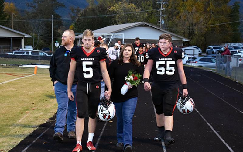 Andrews senior Dalton Rose is the son of Brian and Haley Rose. He is also escorted by siblings Colton, Landen and Cullen.
