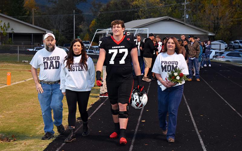 Andrews senior Tyler West is the son of Austin and Brenda West. He is also escorted by his sister Haley West.