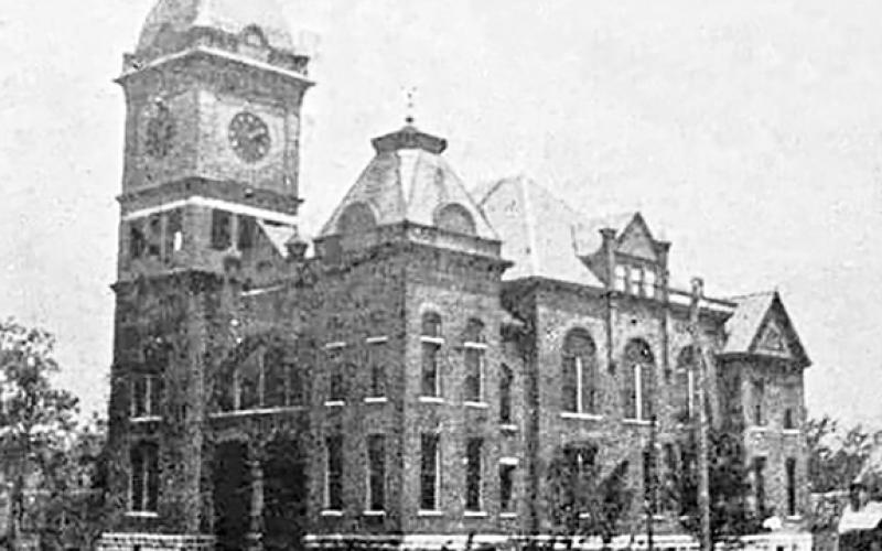The third Cherokee County Courthouse was brick with marble trimming completed in 1892 at a cost of $32,000. It would catch fire in 1895 but leaving enough structure for a fourth courthouse to be rebuilt on the same design in 1896. An arsonist destroyed the rebuilt courthouse in 1926.