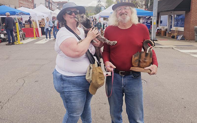 Jim and Val Smith, along with dog Maya, fresh off a trip to see the total solar eclipse in Texas and sporting newly purchased steampunk hats, drove from Turtletown, Tenn., to enjoy Saturday’s sixth annual Spring Fling in Andrews