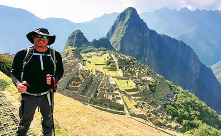 Jacob Cresman of Murphy is all smiles after ascending the Inca Trail in Machu Picchu, Peru.