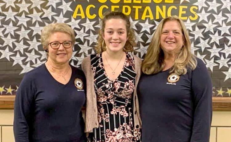 Chloe Decker got to participate in the virtual version of Tar Heel Girls State thanks to local American Legion Auxiliary leaders, including vice president Sally Schweitzer (left) and President Stephanie Bailey. She plans to attend Tar Heel Girls State in person next summer.