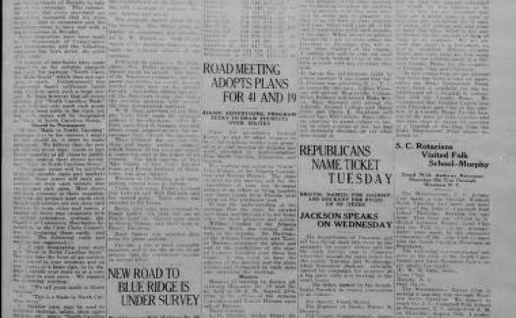 This is the front page of the Sept. 5 1930, edition of the Cherokee Scout, which was 90 years ago this week.
