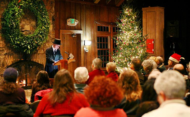 Photo by Keather Gougler Bob Grove reads during a previous performance at John C. Campbell Folk School.