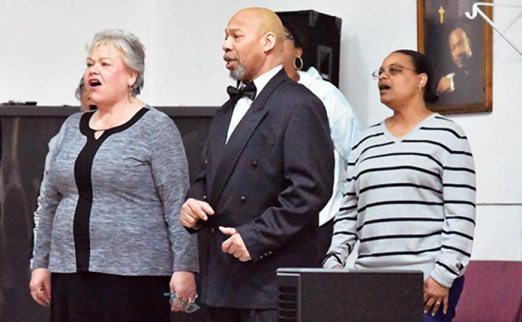 Samantha Sinclair/scoutingaround@cherokeescout.com The Mount Zion Church Choir shared a musical blessing during the Rev. Martin Luther King Jr. Prayer Breakfast in January 2020 at the Texana Community Center.
