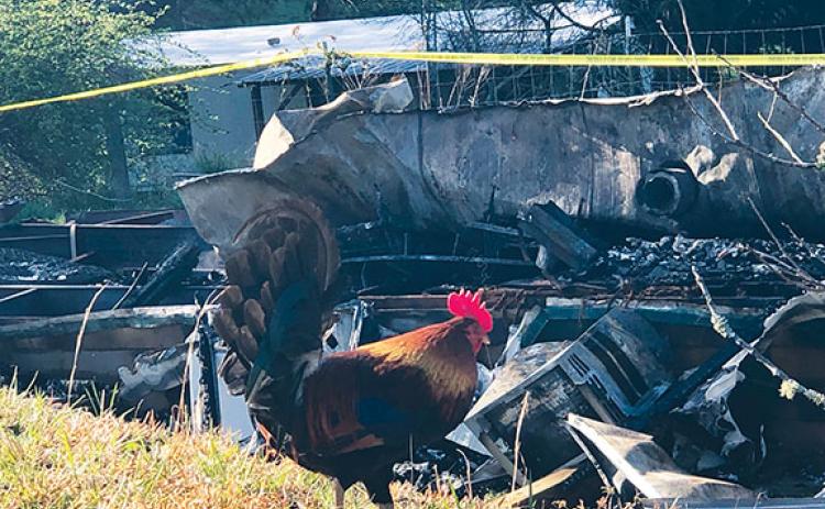 Penny Ray/pennyray@cherokeescout.com A fire claimed the life of a local resident early Monday morning on Old Farm Road.