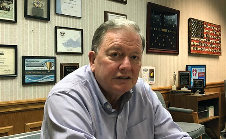 Penny Ray/pennyray@cherokeescout.com Mayor Rick Ramsey talks about growing up in Murphy and his vision of the town’s future.