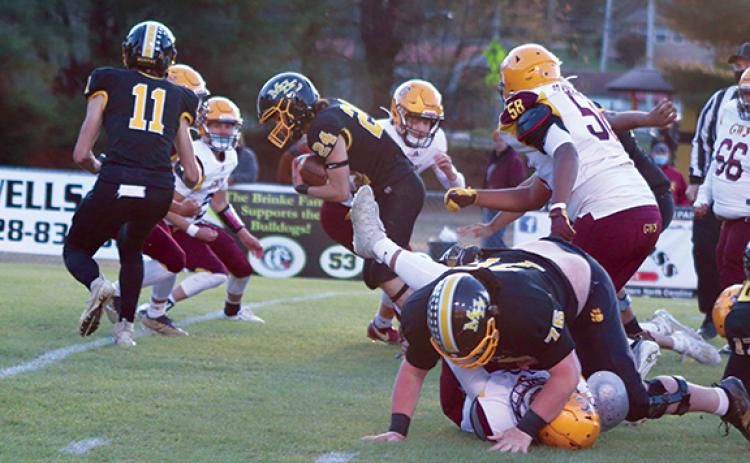 Dana Anderson/Contributing Photographer Murphy’s running game was hard at work in the trenches, with lineman pancakes being handed out like it was breakfast on display Friday night.