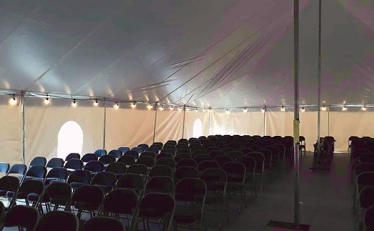  Rachelle Castellana/Contributing Photographer The Worship Tent hosted by Micah Jacob International will begin at 7 p.m. Friday and can hold up to 300 people.