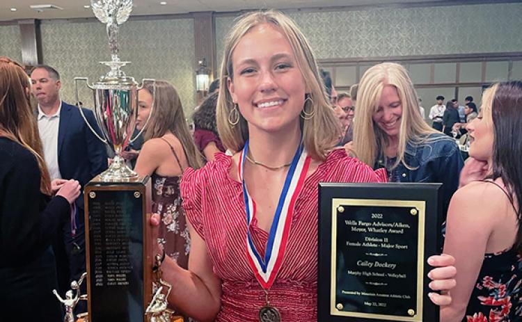 Murphy High School’s Cailey Dockery took home an Athlete of the Year award during the 60th annual WNC Awards Banquet at the Omni Grove Park in Asheville on May 22.