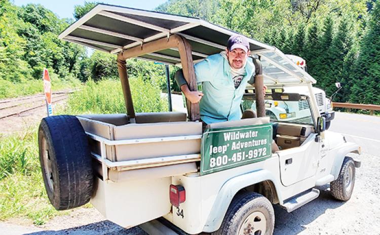 Nicole Wright/Staff Correspondent Paulie Disporto Jr. enjoys leading Jeep tours at Wildwater LTD, a local attraction for tourists.