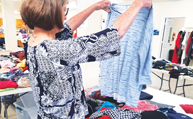 Great deals were just part of the reason people came to the Dignity Clothing Awareness Event at MountainView Church on July 30. The sale was to raise money for the Good Ground transition home, which will be located in Andrews, for women who have experienced trauma.