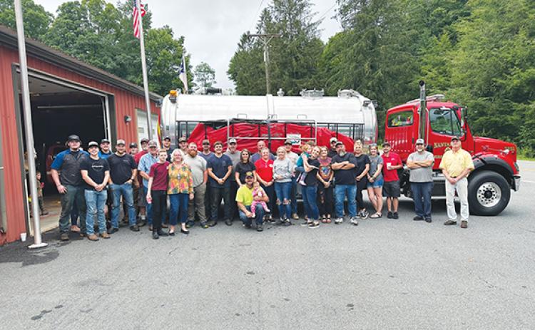 The Roy Blackwell family of Nantahala recently provided a catered barbecue dinner for the Nantahala Volunteer Fire Department as a “thank you” for their work in the community as well as their prompt lifesaving response when Gretchen Blackwell suffered a stroke in early July.