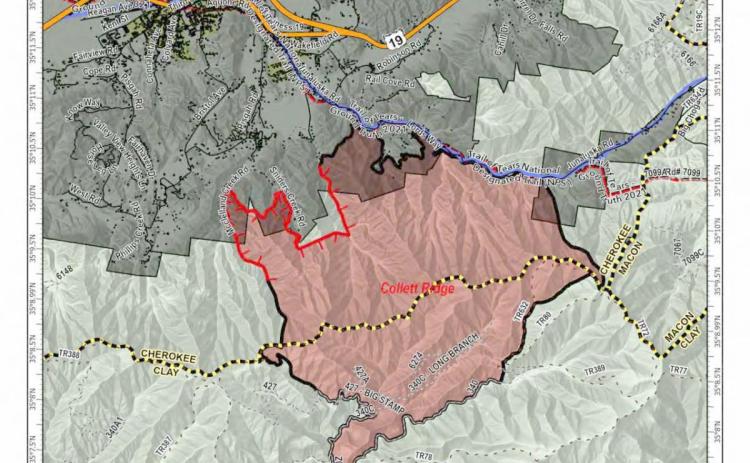 U.S. Forest Service map of the Collett Creek Fire as of the morning of Nov. 17.