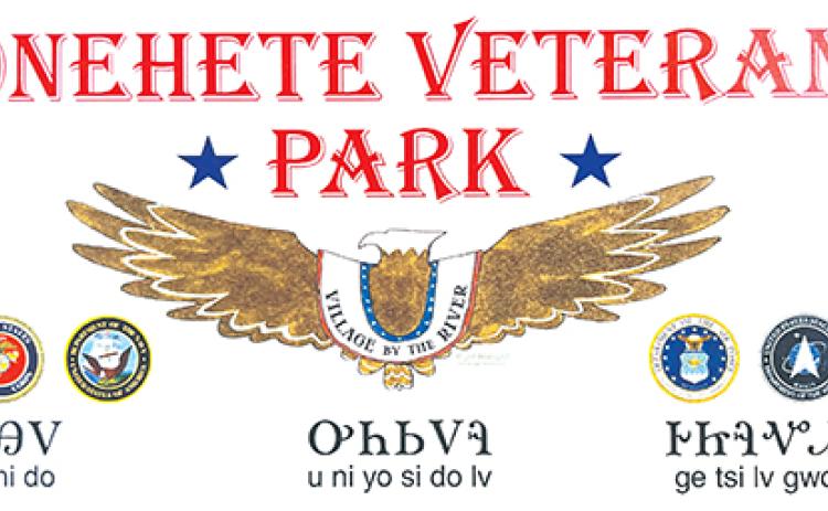 This is the winning design for a new sign at Konehete Veterans Park in Murphy.