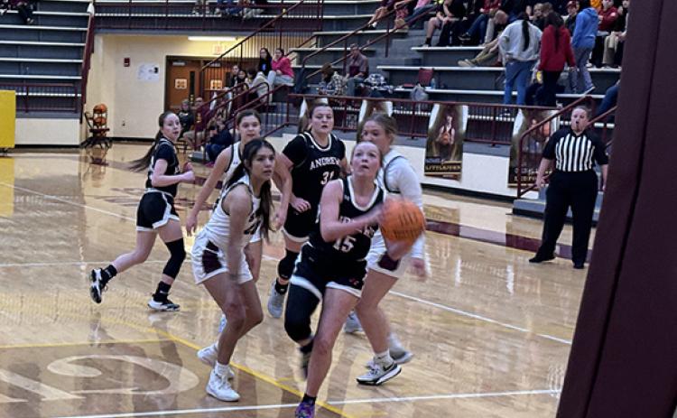 Jeff Tatham/Contributing Photographer Hannah Talkington goes for shot in the Smoky Mountain Conference Tournament on Feb. 13.