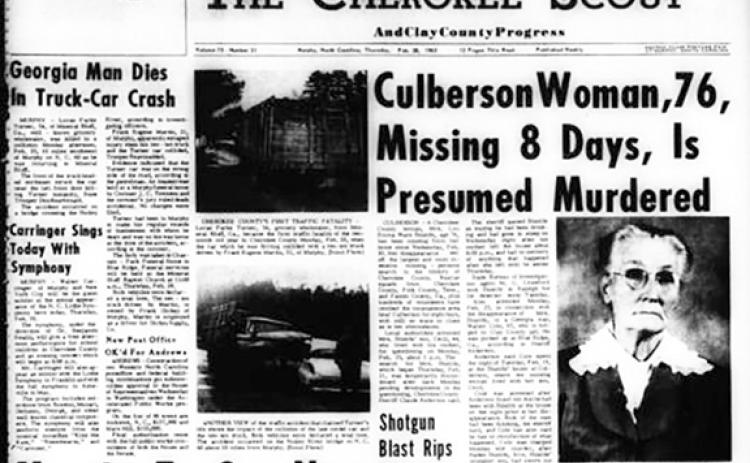 This is the front page of the Feb. 28, 1963, edition of the Cherokee Scout, which was 61 years ago today.