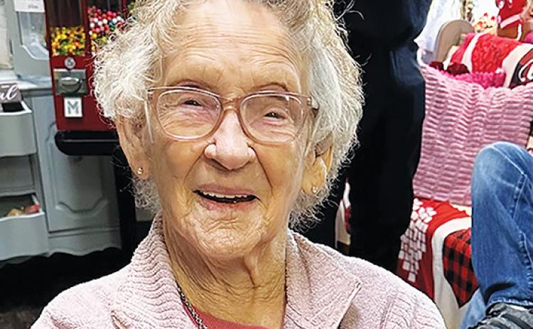 “Toodie,” as she was called, celebrated 104 years of living on Feb. 13. One of her gifts was a coconut pie, which she became well known for over the years.